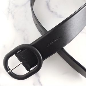 Rebecca Minkoff Black Leather Belt Size M